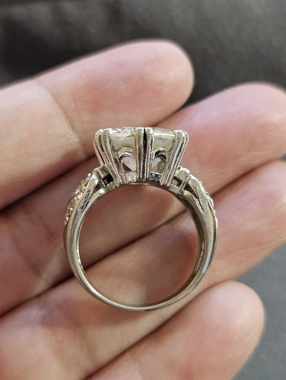 Sterling Silver Vintage Style Solitaire Ring